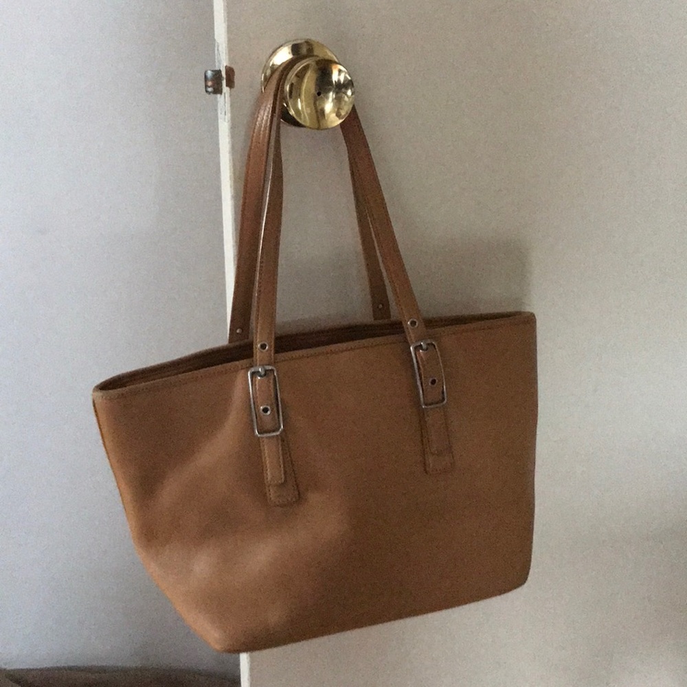 Coach tan leather handbag